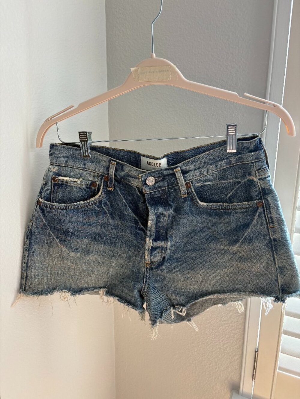 AGOLDE Denim Cut-Off Shorts Sz 28 New, Distressed Hem